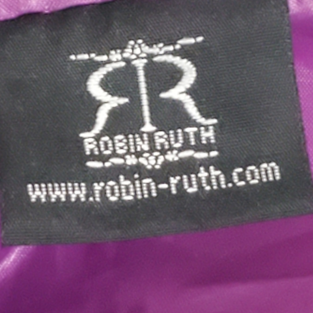 Robin Ruth Amsterdam Text Print Purple and Pink Women's Hobo Bag 100% Cotton - Picture 9 of 10